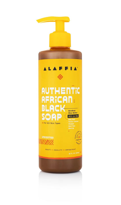 Alaffia Authentic All-in-One African Black Soap (16oz)