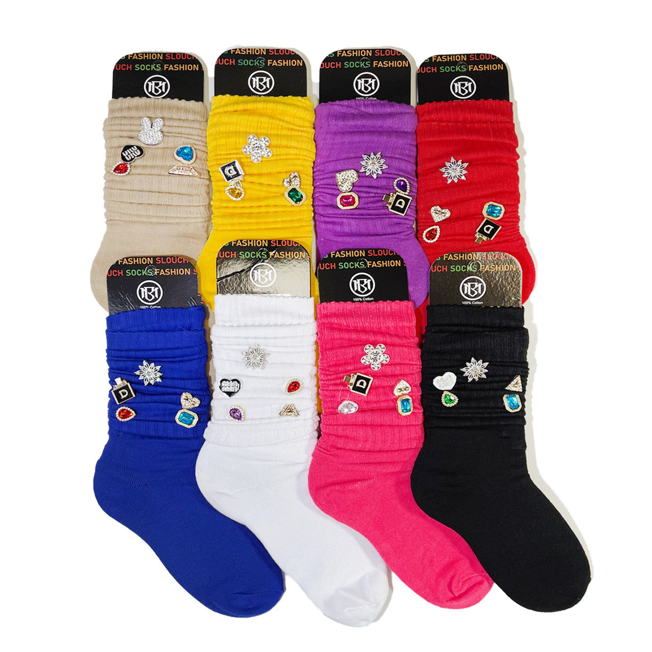 LAFLARE Jewelry Slouch Socks