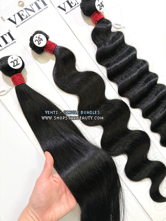 VENTI 100% Human Hair Brazilian Single Bundle - Straight (10"-30")