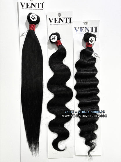 VENTI 100% Human Hair Brazilian Single Bundle - Deep Wave (10"-24")