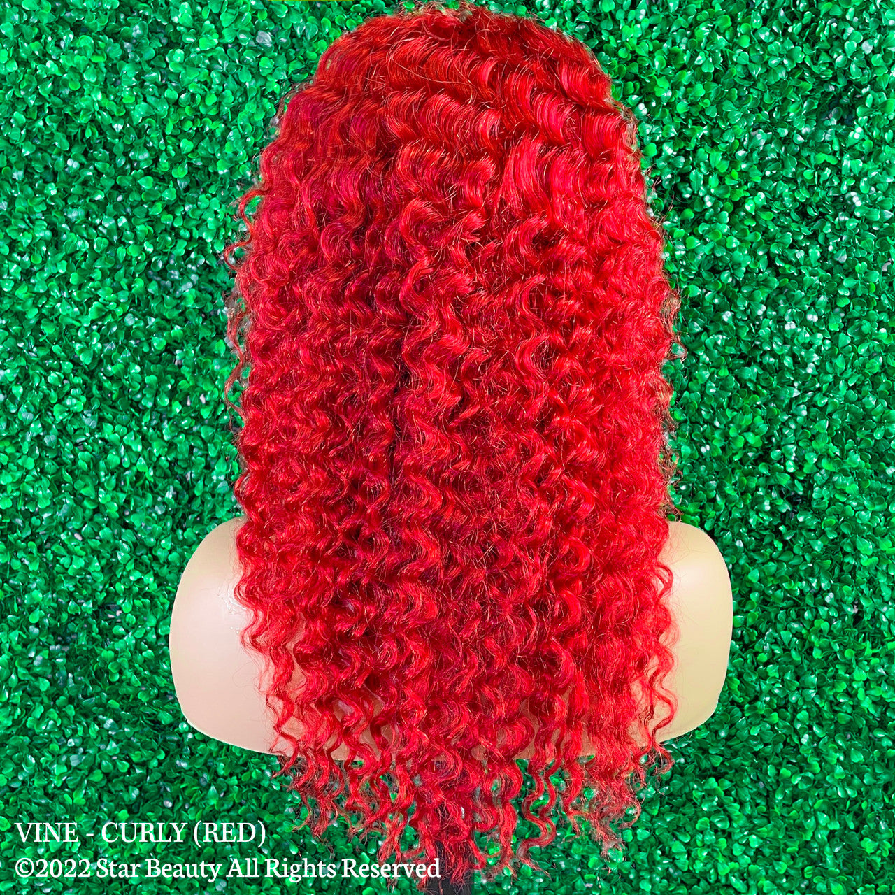 Vine Reserve Mink Brazilian 100% Human Remy HD 13x4 Lace Wig - V Curly (20"-26") [Red]