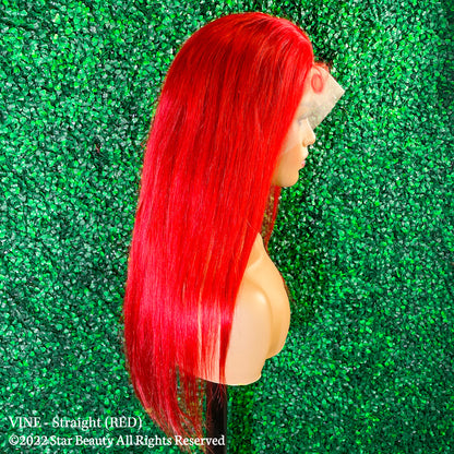 Vine Reserve Mink Brazilian 100% Human Remy HD 13x4 Lace Wig - Straight (20"-26") [Red]