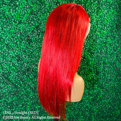 Vine Reserve Mink Brazilian 100% Human Remy HD 13x4 Lace Wig - Straight (20"-26") [Red]