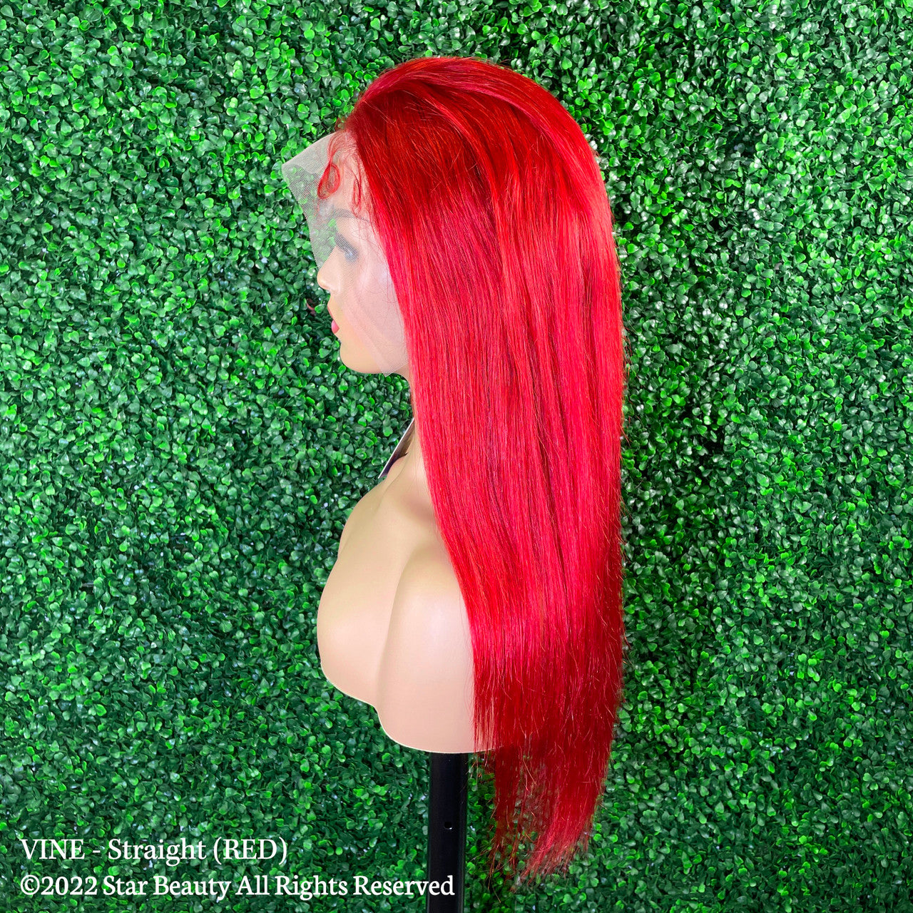 Vine Reserve Mink Brazilian 100% Human Remy HD 13x4 Lace Wig - Straight (20"-26") [Red]