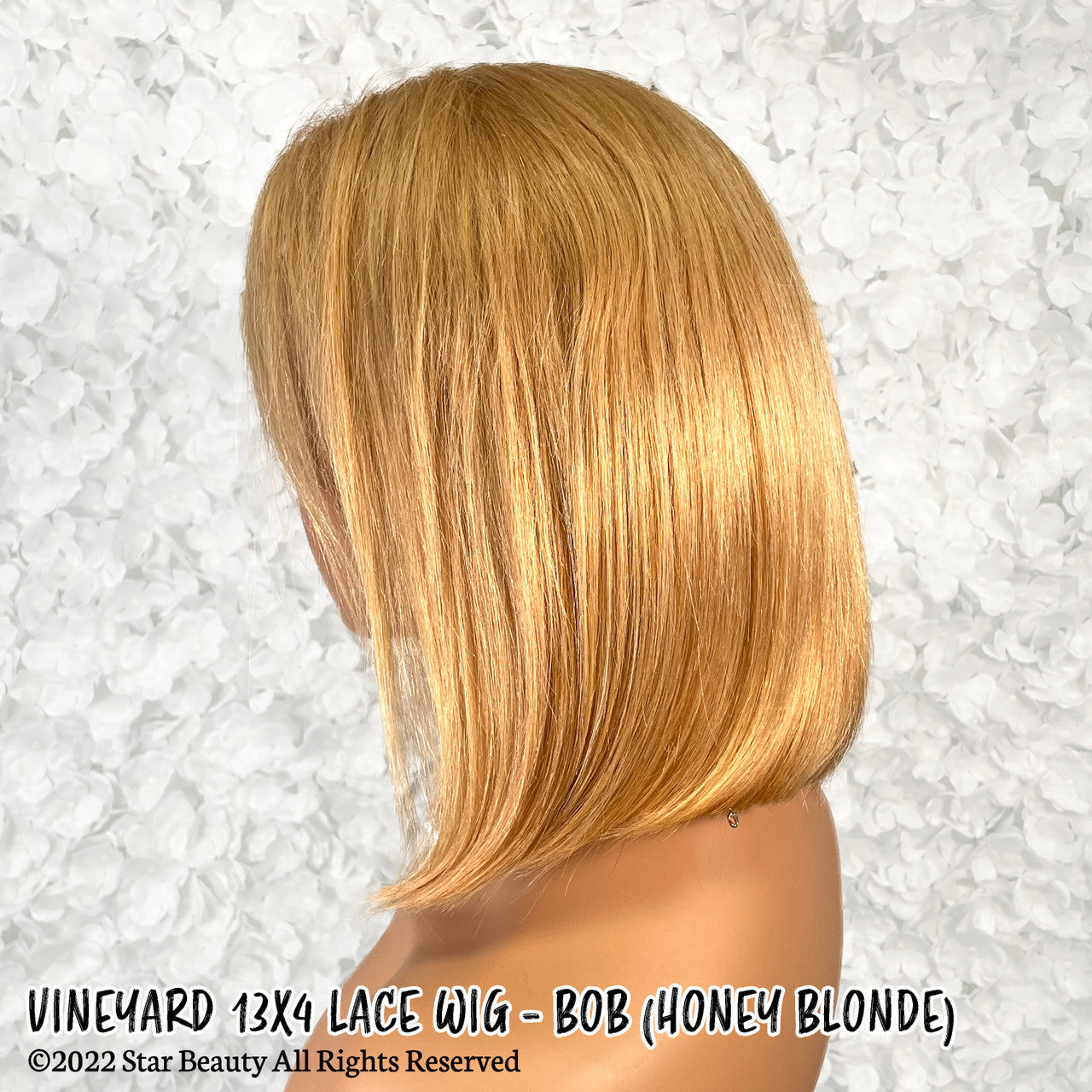 VINEYARD 100% Virgin Remy Human Hair 13x4 Lace Wig - Bob (Honey Blonde)