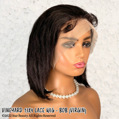 VINEYARD 100% Virgin Remy Human Hair 13x4 Lace Wig - Bob