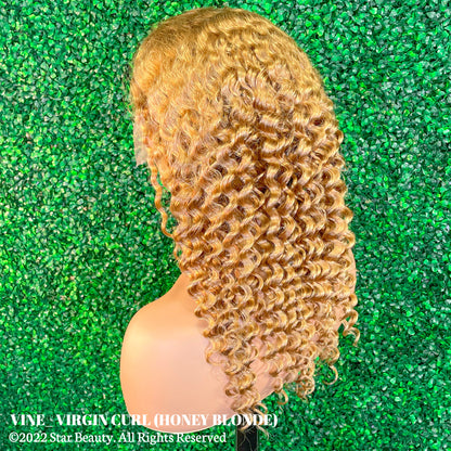 Vine Reserve Mink Brazilian 100% Human Remy HD 13x4 Lace Wig - V Curly (20"-22") [Honey Blonde]