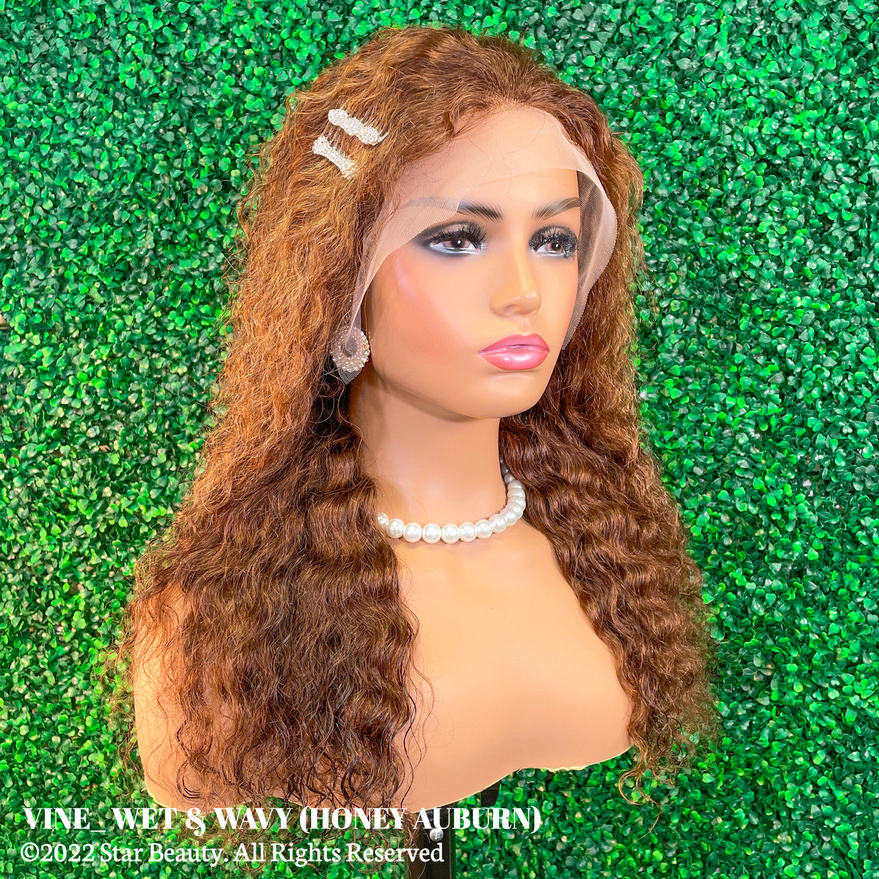 Vine Reserve Mink Brazilian 100% Human Remy HD 13x4 Lace Wig - Wet & Wavy (20"-22") [Honey Auburn]