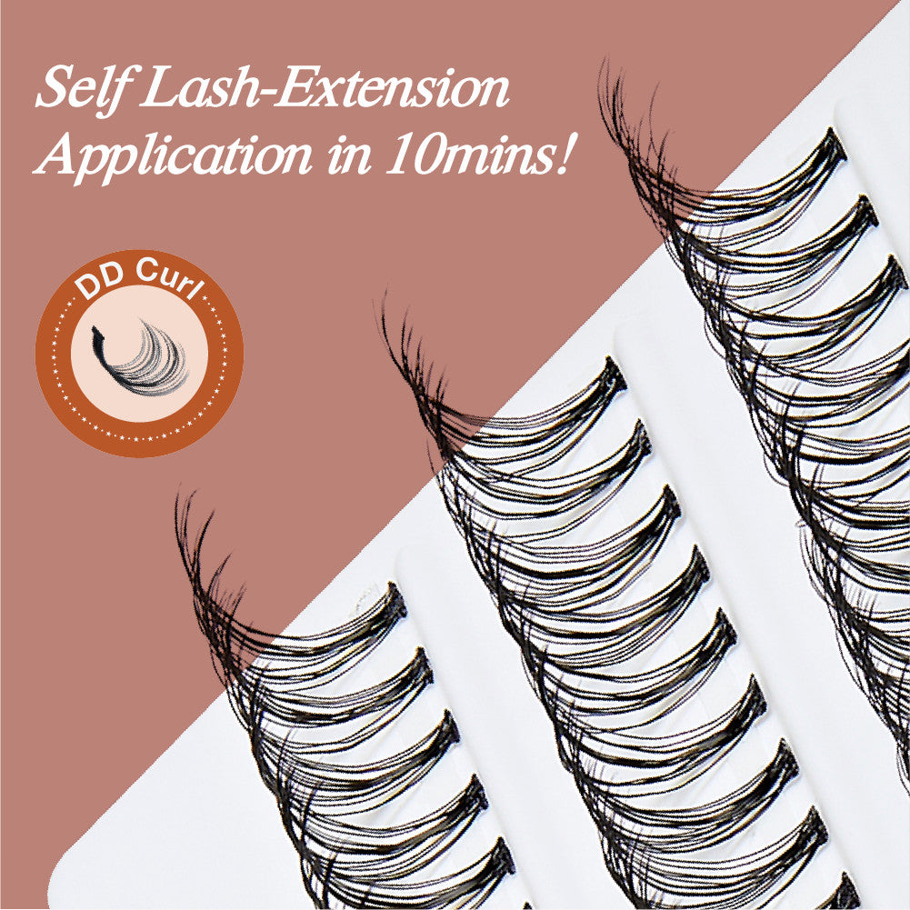 VLuxe CC & DD Curl Faux Mink Lash Clusters (12–16mm) DIY Lash Extensions