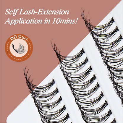 VLuxe CC & DD Curl Faux Mink Lash Clusters (12–16mm) DIY Lash Extensions