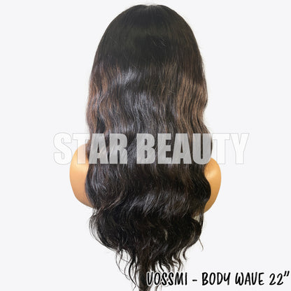 VOSSMI 100% Unprocessed Human Hair Whole Lace Wig - Body Wave