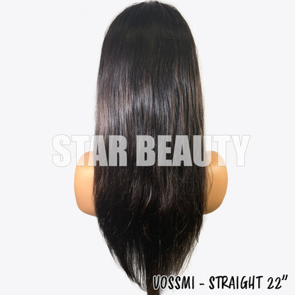 VOSSMI 100% Unprocessed Human Hair Whole Lace Wig - Straight
