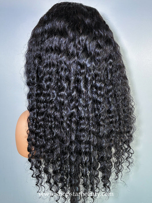 VOSSMI 100% Unprocessed Human Hair Wet & Wavy 13x5 Lace Wig - Deep Wave (16"-28") #Natural