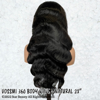 VOSSMI 100% Unprocessed Human Hair 360 Lace Wig - Body Wave
