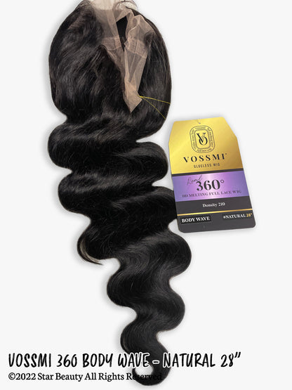 VOSSMI 100% Unprocessed Human Hair 360 Lace Wig - Body Wave