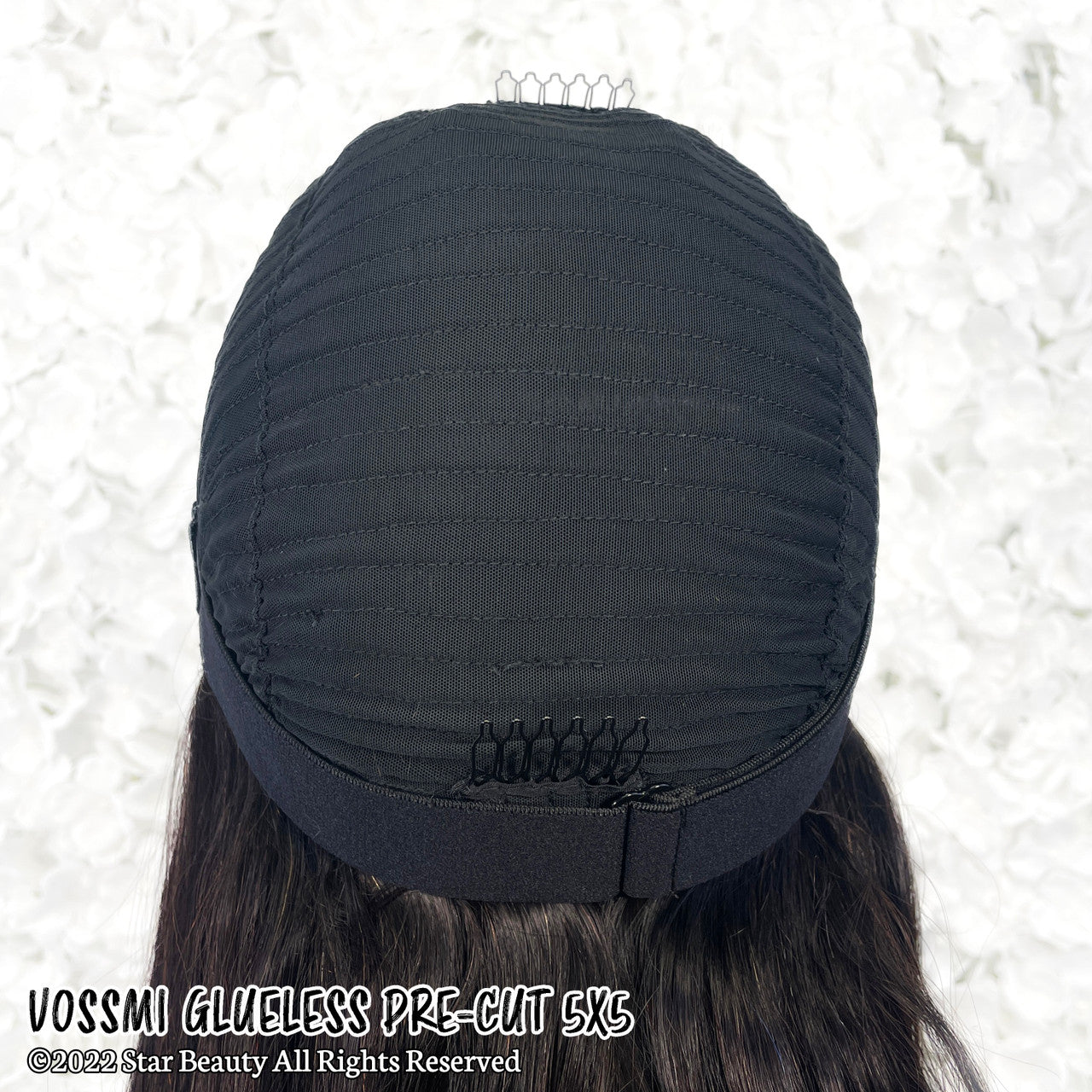 VOSSMI 100% Unprocessed Human Hair Glueless 5x5 HD Melting Pre-Cut Lace Wig - Straight (16"-24")