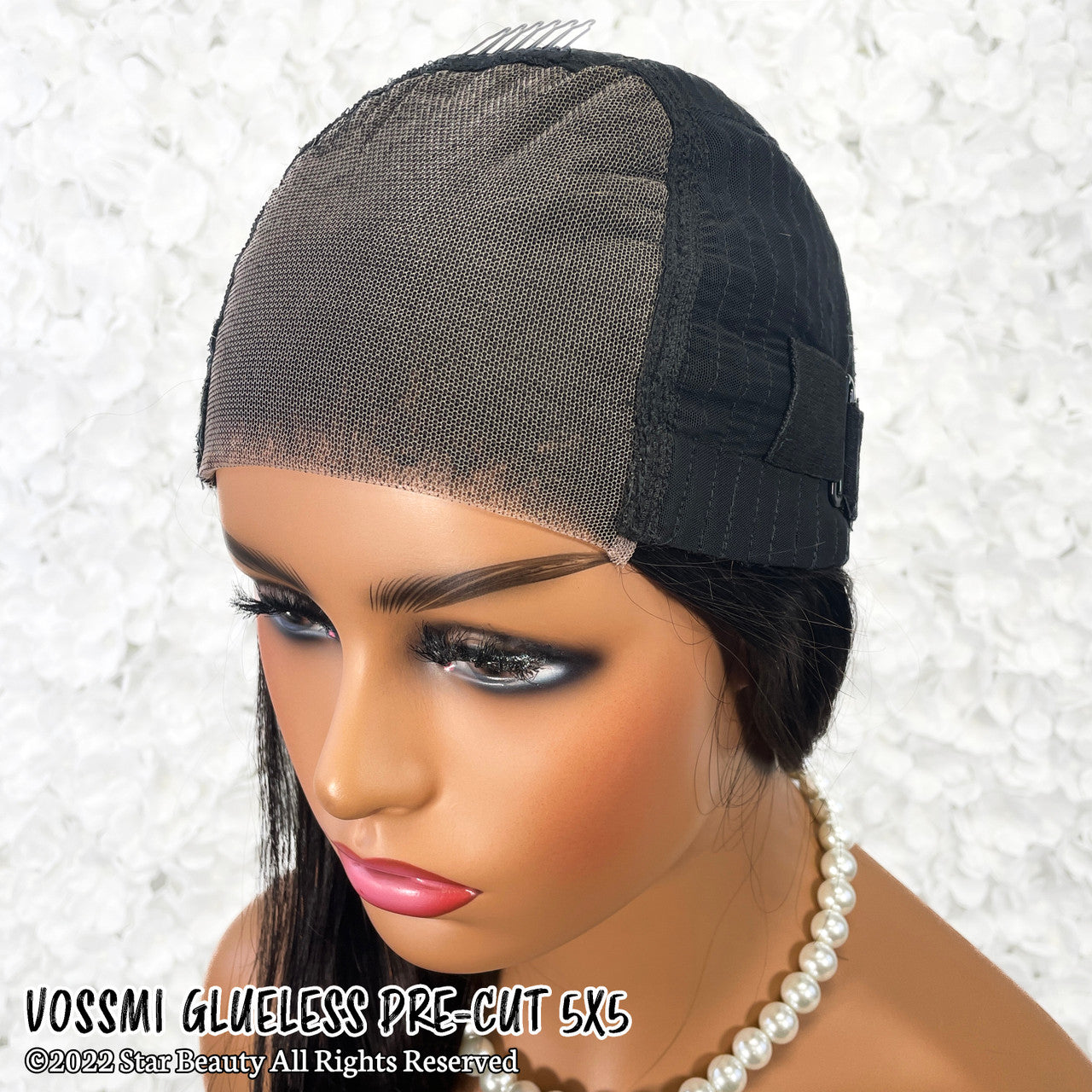 VOSSMI 100% Unprocessed Human Hair Glueless 5x5 HD Melting Pre-Cut Lace Wig - Straight (16"-24")