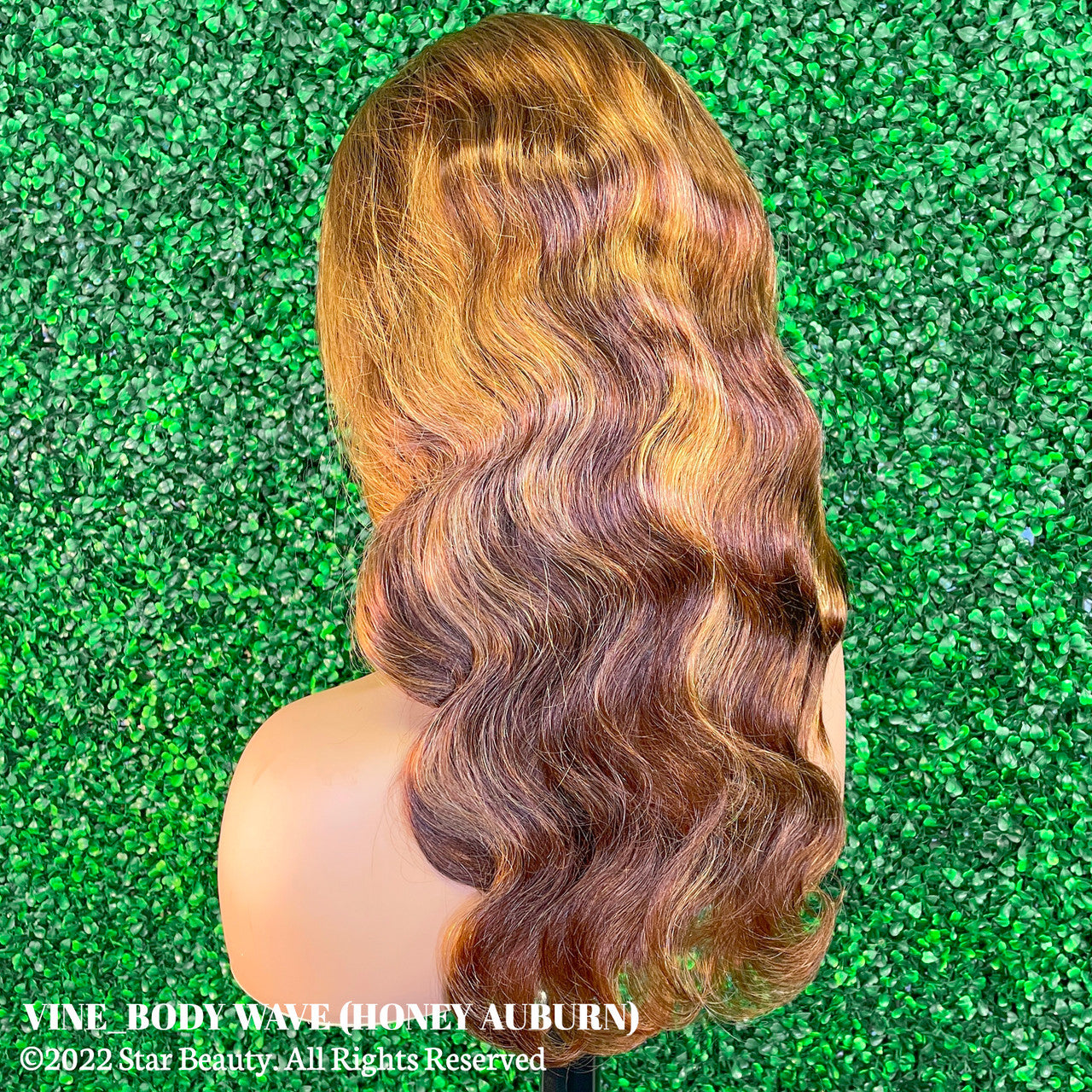 Vine Reserve Mink Brazilian 100% Human Remy HD 13x4 Lace Wig - Body Wave (20"-26") [Honey Auburn]