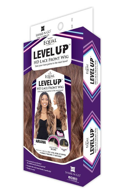 SHAKE N GO Freetress Equal Level Up Synthetic HD Lace Front Wig - ARIANA
