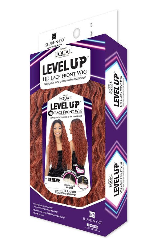 SHAKE N GO Freetress Equal Level Up Synthetic HD Lace Front Wig - Geneve