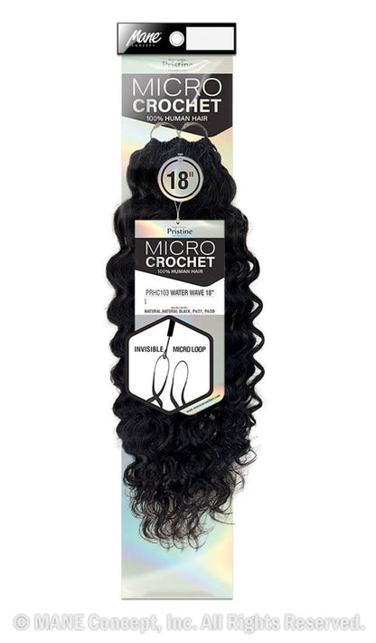 MANE CONCEPT 100% Human Hair Micro Crochet Hair - Water Wave 18"