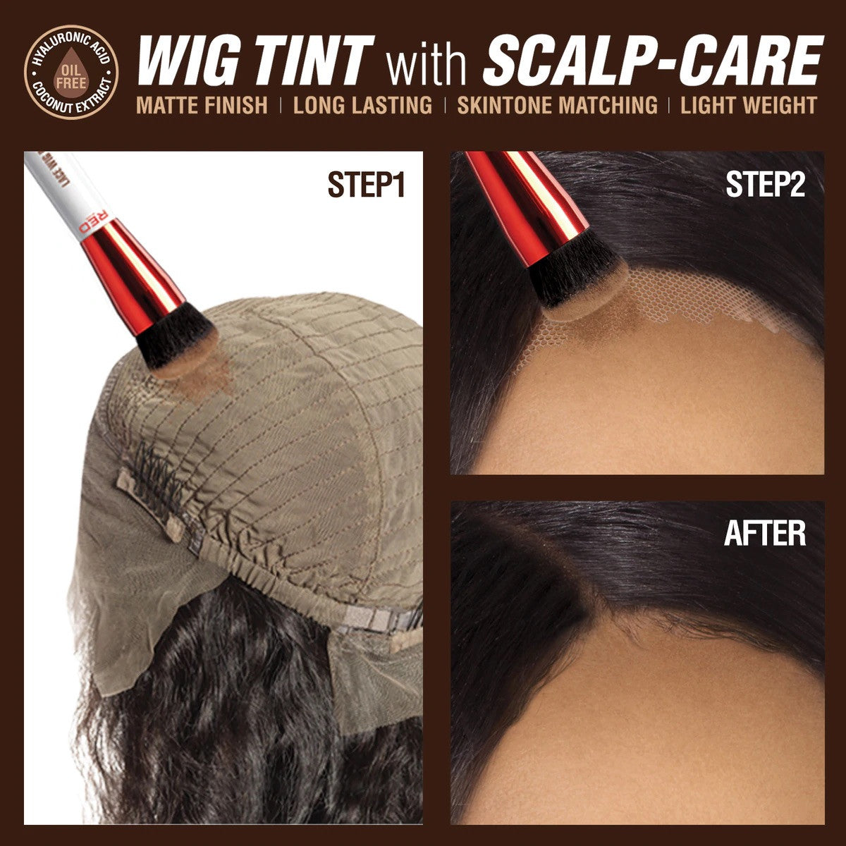 RED Lace Wig Brush