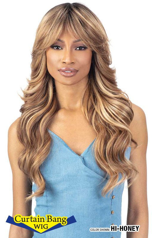 SHAKE N GO Freetress Equal LITE Synthetic Curtain Bang Wig - LITE WIG 013