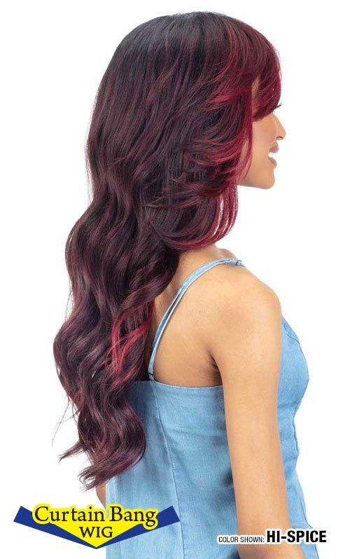 SHAKE N GO Freetress Equal LITE Synthetic Curtain Bang Wig - LITE WIG 013