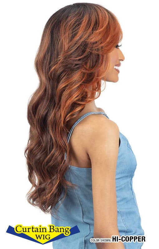 SHAKE N GO Freetress Equal LITE Synthetic Curtain Bang Wig - LITE WIG 013