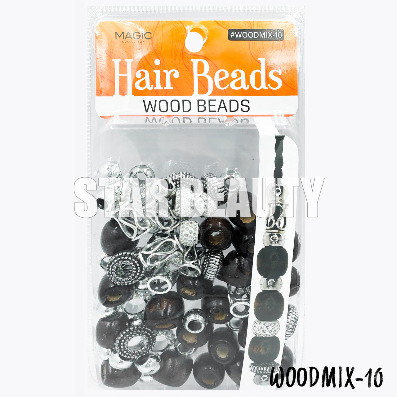 MAGIC Hair Wood Beads Mix