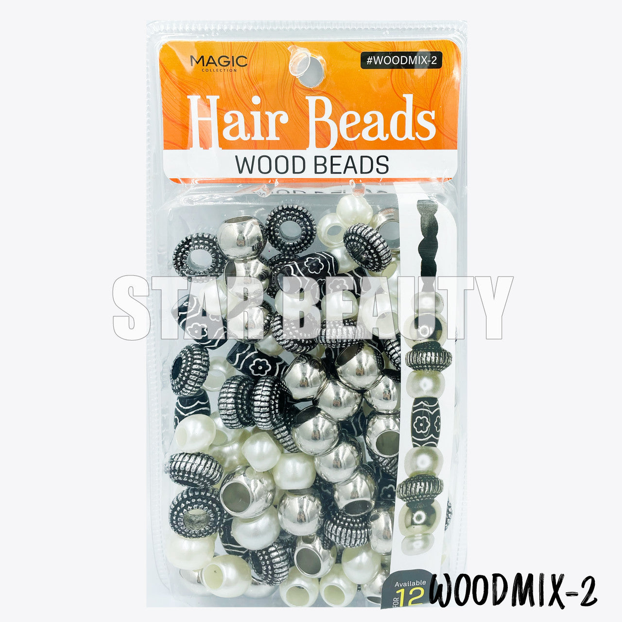 MAGIC Hair Wood Beads Mix