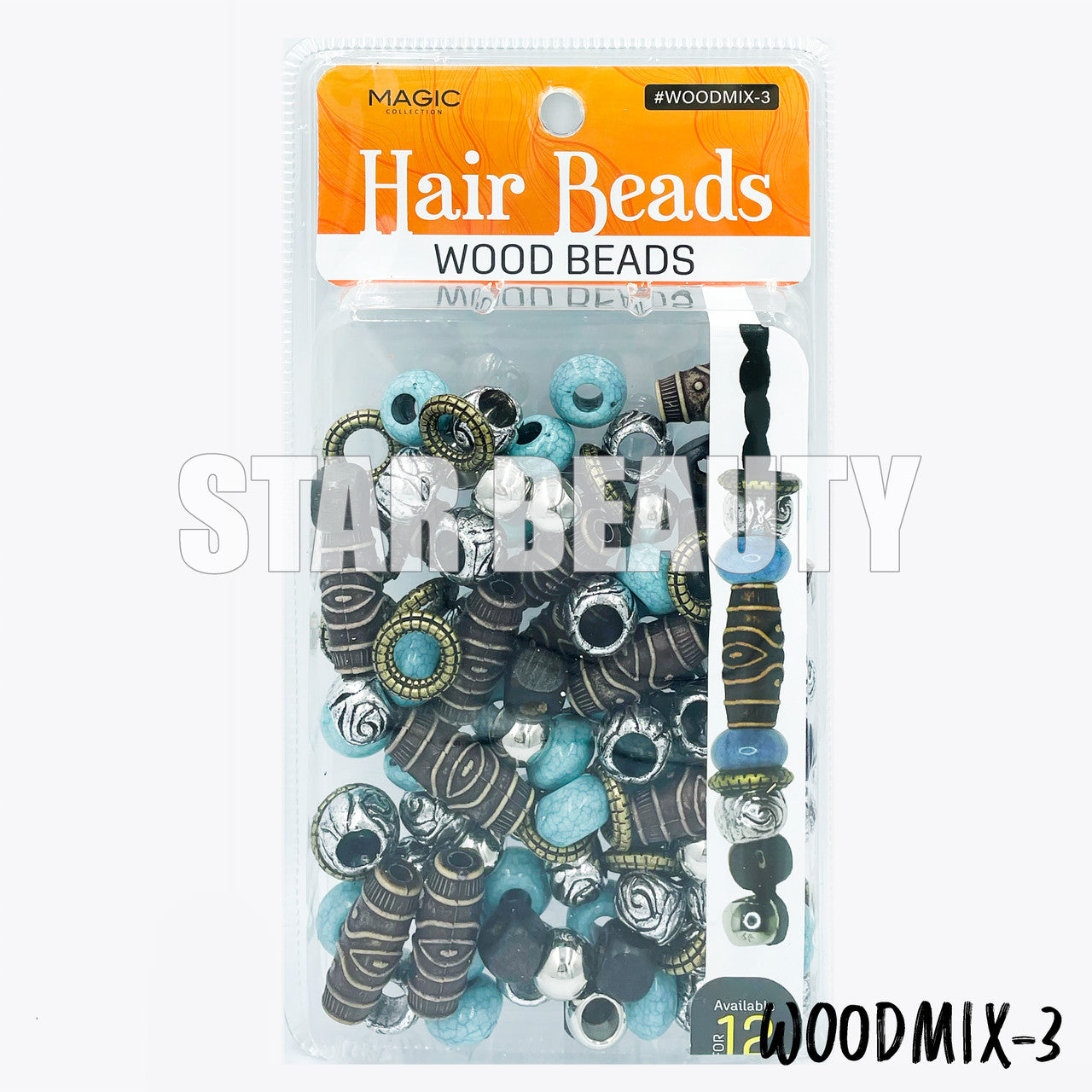 MAGIC Hair Wood Beads Mix