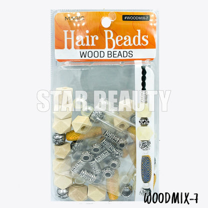 MAGIC Hair Wood Beads Mix