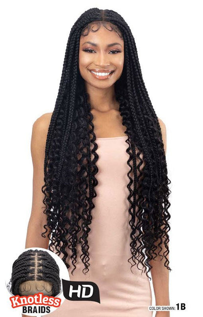 SHAKE N GO EQUAL Freetress Braided Lace Front Wig - Knotless Boho Box
