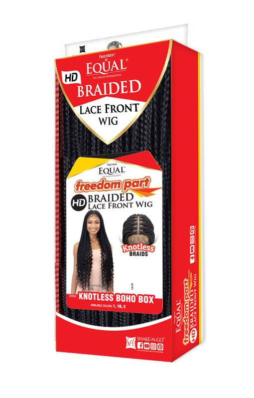 SHAKE N GO EQUAL Freetress Braided Lace Front Wig - Knotless Boho Box