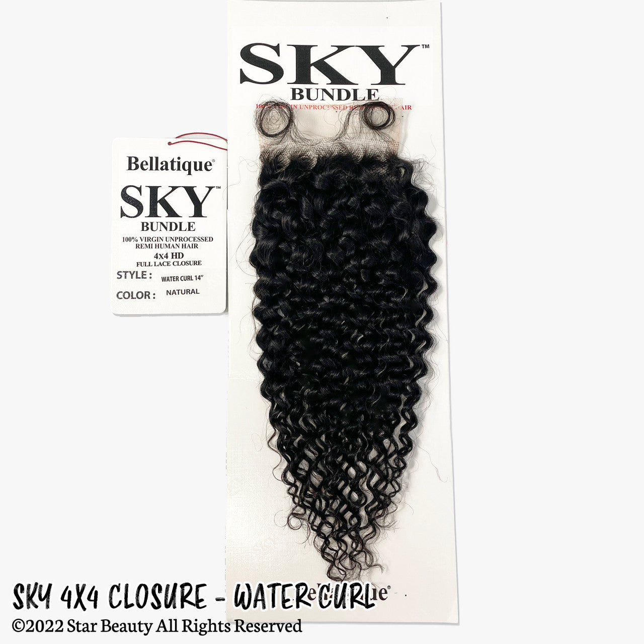 SKY 100% Virgin Human Hair 4x4 Closure - Water Curl (12"- 14")