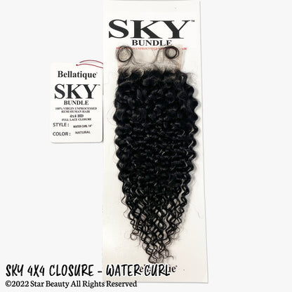 SKY 100% Virgin Human Hair 4x4 Closure - Water Curl (12"- 14")