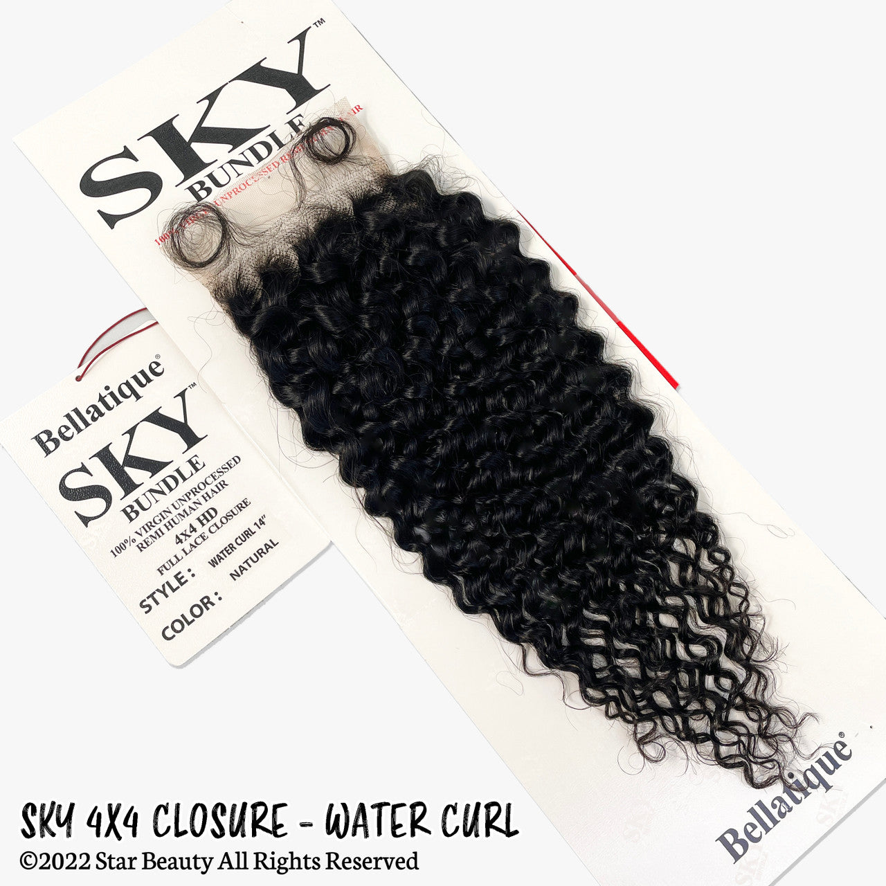 SKY 100% Virgin Human Hair 4x4 Closure - Water Curl (12"- 14")