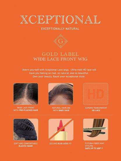 VIVACE Xceptional Gold Label HD Lace Front Wig - Crimp Curl 16"