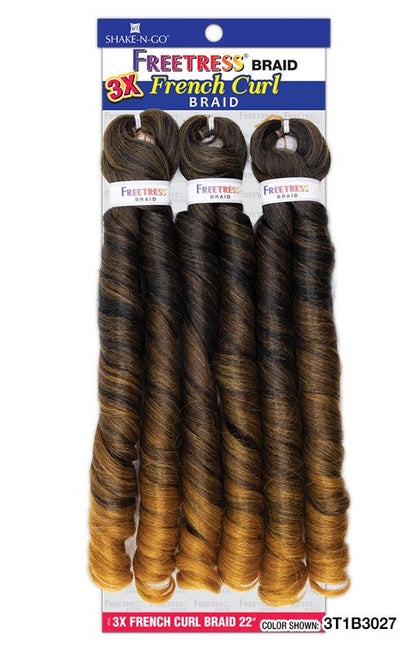 SHAKE N GO Freetress 3X French Curl Braid 22"