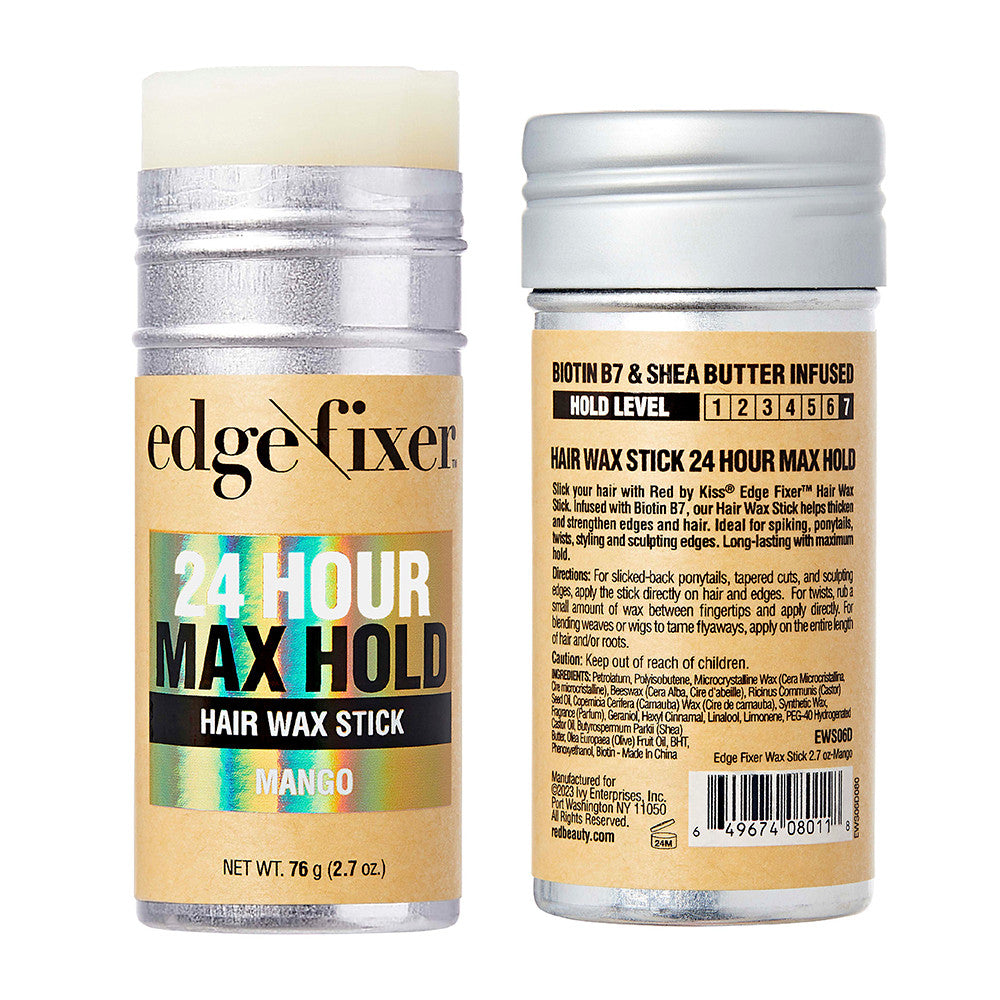 KISS 24 Hour Max Hold Edge Fixer Hair Wax Stick (2.7 oz)