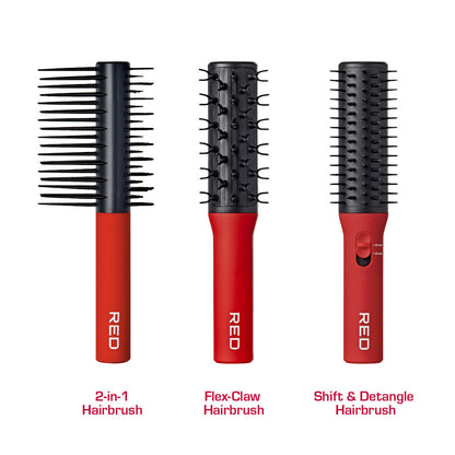 RED Flexiclaw Hair Brush