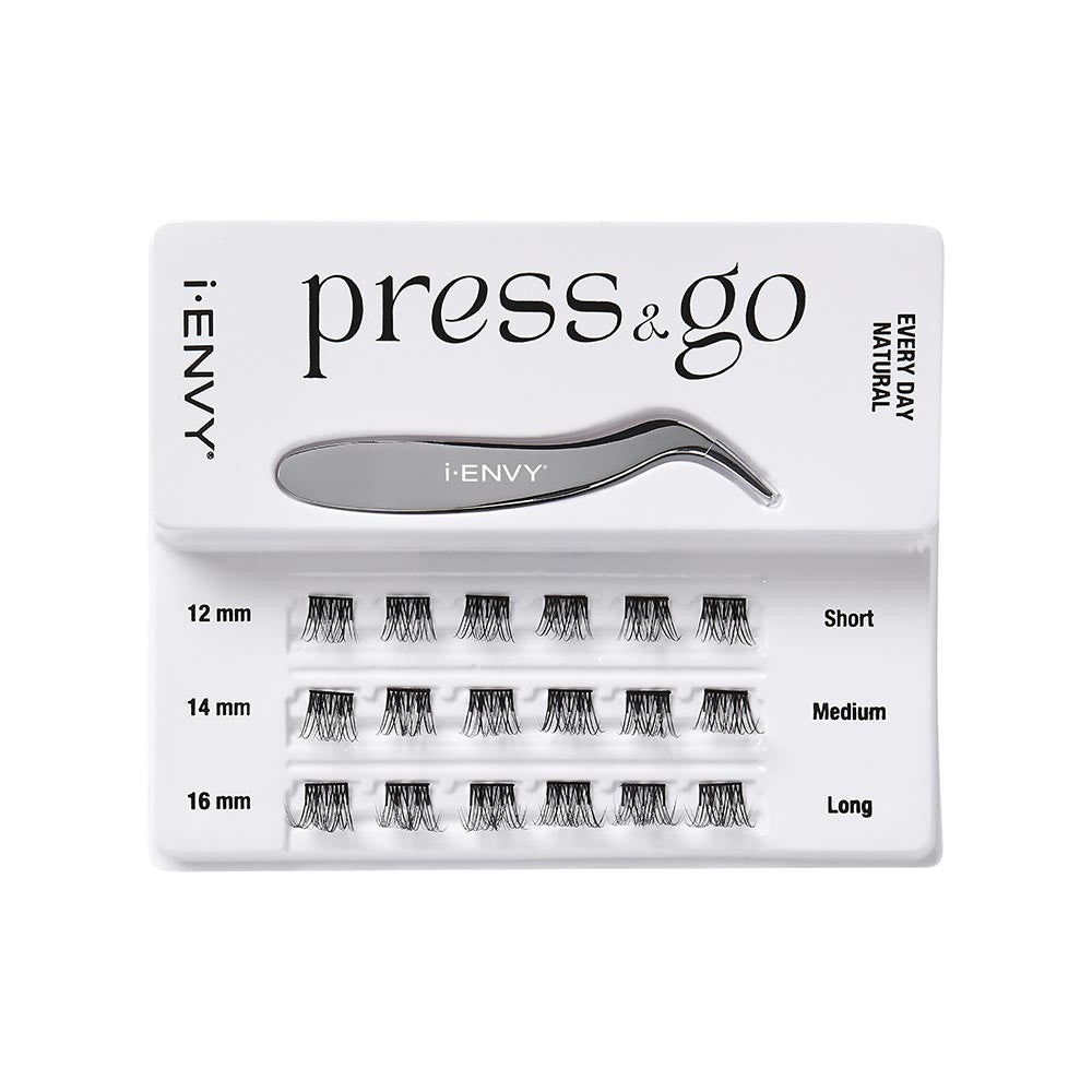 KISS i Envy Press & Go Press-On Pre-Glued Lash Clusters All-In-One Lash Kit