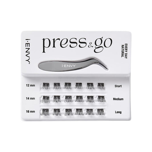 KISS i Envy Press & Go Press-On Pre-Glued Lash Clusters All-In-One Lash Kit