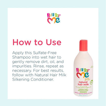 JUST FOR ME Natural Hair Milk Sulfate-Free Shampoo (13.5 oz)