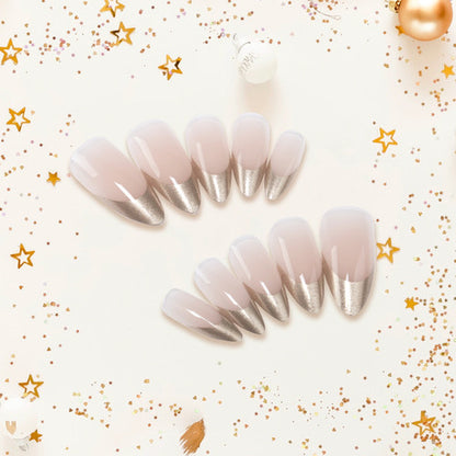 KISS Gold Finger 2023 Holiday Limited Edition Nails - Gold Sparkles