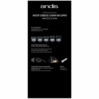 ANDIS Master Cordless Limited Edition Gold Clipper