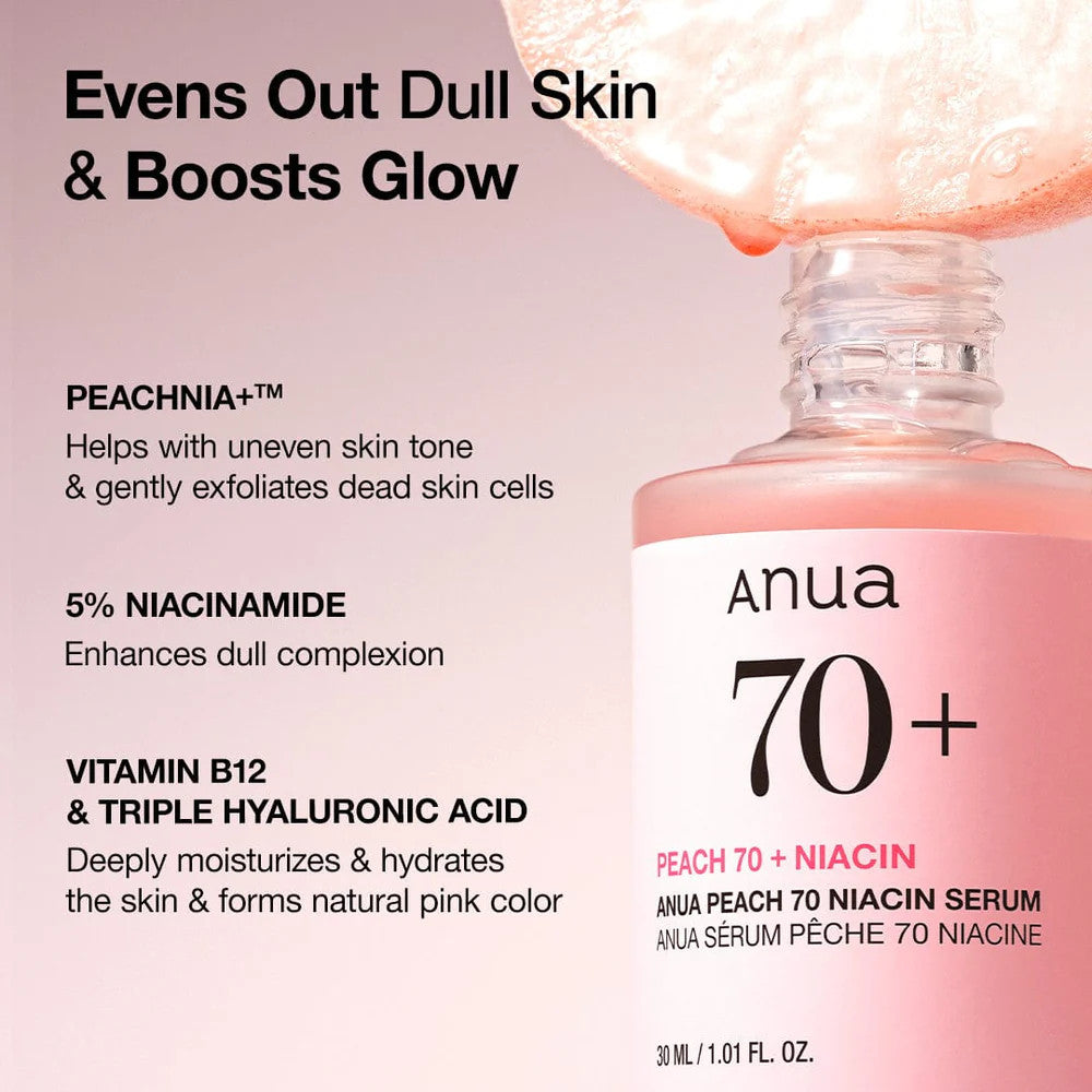 Anua Peach 70% Niacinamide Serum (1.01oz)