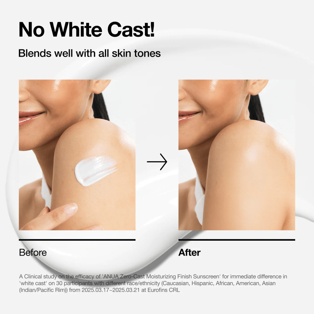 Anua Zero-Cast Moisturizing Finish Sunscreen SPF 50 (1.69oz)