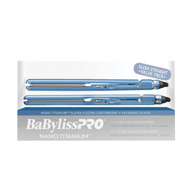 BaBylissPRO Nano Titanium 1" and 1.5" Ultra Thin Flat Irons Set